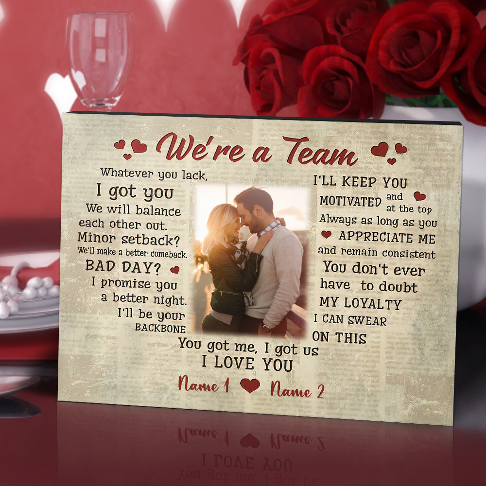 Personalized Tabletop Picture Frame Wood Word Art Photo Frame MadeMine