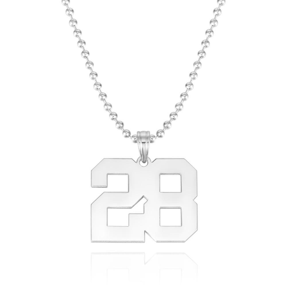 Custom Number Pendant Thick Chain Men's Necklace MadeMine